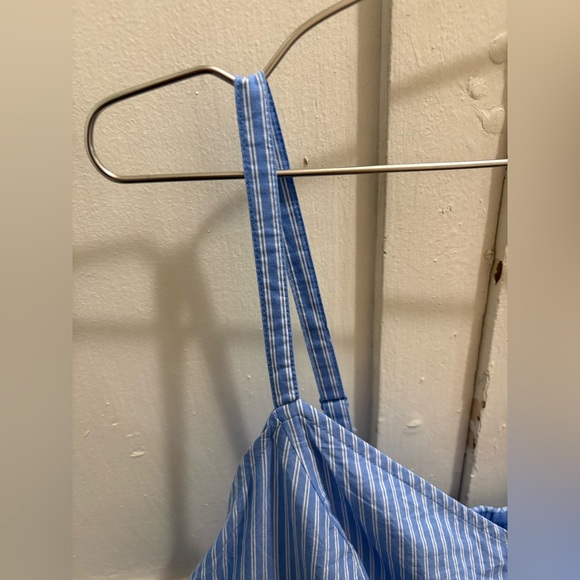 NWT Old Navy XXL Light Blue/White Striped Cotton Midi Dress - Picture 5 of 10